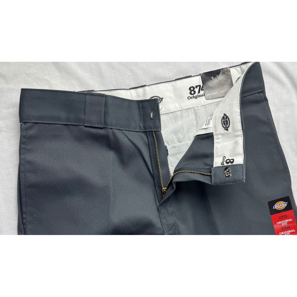 Dickies 874 Original Fit Work Pants Charcoal Gray Mens 32x30 Wrinkle Resistant - Picture 10 of 16